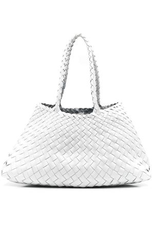 White woven Santa Croce tote bag DRAGON DIFFUSION | 8892DGS5MATWHITE